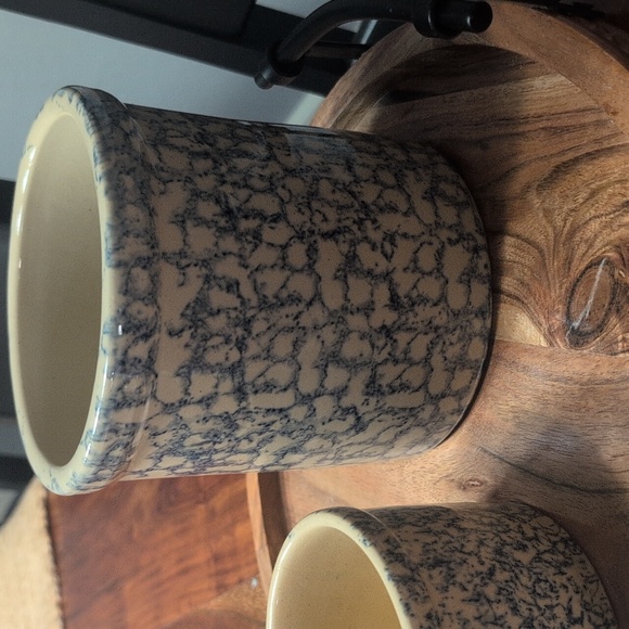 Roseville Pottery Spongeware crocks - Picture 3 of 7